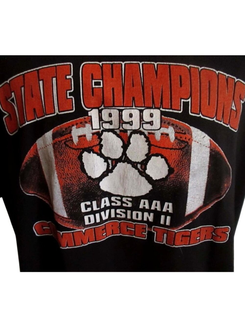 Vintage T-Shirt 1990's Men's Tee XL Commerce Texas 1999 Football State Champs